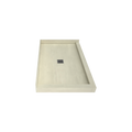 Redi Base® 30 In x 48 In Left Double Threshold Corner Tileable Shower Pan Base with Center Drain