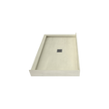 Redi Base® 30 In x 48 In Left Double Threshold Corner Tileable Shower Pan Base with Center Drain