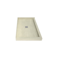 Redi Base® 30 In x 48 In Left Double Threshold Corner Tileable Shower Pan Base with Center Drain