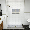 Redi Base® 30 In x 48 In Right Double Threshold Corner Tileable Shower Pan Base with Center Drain
