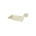 Base'N Bench® 30 In x 60 In Single Curb Tileable Shower Pan Base with Left Drain and Bench