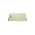 Base'N Bench® 30 In x 60 In Single Curb Tileable Shower Pan Base with Left Drain and Bench