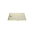 Redi Base® 30 In x 48 In Right Double Threshold Corner Tileable Shower Pan Base with Left Drain