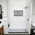 Base'N Bench® 30 In x 60 In Single Curb Tileable Shower Pan Base with Right Drain and Bench
