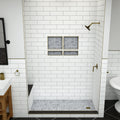 Base'N Bench® 30 In x 60 In Single Curb Tileable Shower Pan Base with Right Drain and Bench