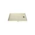 Redi Base® 30 In x 48 In Single Curb Tileable Shower Pan Base with Right Drain