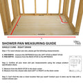 Redi Base® 30 In x 48 In Single Curb Tileable Shower Pan Base with Right Drain