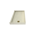 Redi Base® 30 In x 48 In Single Curb Tileable Shower Pan Base with Right Drain