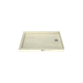 Redi Base® 30 In x 48 In Left Double Threshold Corner Tileable Shower Pan Base with Right Drain