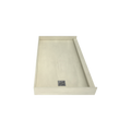 Redi Base® 30 In x 54 In Single Curb Tileable Shower Pan Base with Left Drain