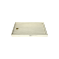 Redi Base® 30 In x 54 In Double Threshold Corner Tileable Shower Pan Base with Left Drain