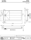 Redi Base® 30 In x 54 In Double Threshold Corner Tileable Shower Pan Base with Left Drain