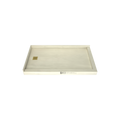 Redi Base® 30 In x 54 In Double Threshold Corner Tileable Shower Pan Base with Left Drain