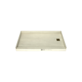 Redi Base® 30 In x 54 In Single Curb Tileable Shower Pan Base with Right Drain