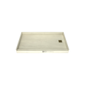 Redi Base® 30 In x 54 In Single Curb Tileable Shower Pan Base with Right Drain
