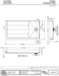 Redi Base® 30 In x 54 In Double Threshold Corner Tileable Shower Pan Base with Right Drain