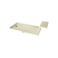 Base'N Bench® 30 In x 72 In Single Curb Tileable Shower Pan Base with Left Drain and Bench