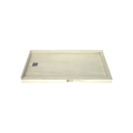 Redi Base® 30 In x 60 In Double Threshold Corner Tileable Shower Pan Base with Left Drain