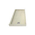 Redi Base® 30 In x 60 In Double Threshold Corner Tileable Shower Pan Base with Right Drain