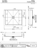 Redi Base® 32 In x 36 In Left Double Threshold Corner Tileable Shower Pan Base with Center Drain