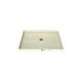 Redi Base® 32 In x 48 In Right Double Threshold Corner Tileable Shower Pan Base with Center Drain
