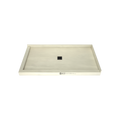 Redi Base® 32 In x 60 In Left Double Threshold Corner Tileable Shower Pan Base with Center Drain