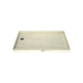 Redi Base® 32 In x 60 In Single Curb Tileable Shower Pan Base with Left Drain 13 In from Back Wall