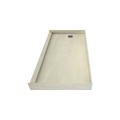 Redi Base® 32 In x 60 In Single Curb Tileable Shower Pan Base with Left Drain 13 In from Back Wall