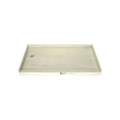 Redi Base® 32 In x 60 In Single Curb Tileable Shower Pan Base with Left Drain 13 In from Back Wall