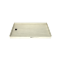 Redi Base® 32 In x 60 In Single Curb Tileable Shower Pan Base with Left Drain 15 In from Back Wall