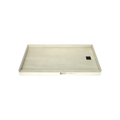 Redi Base® 32 In x 60 In Single Curb Tileable Shower Pan Base with Right Drain 15 In from Back Wall