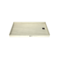 Redi Base® 32 In x 60 In Single Curb Tileable Shower Pan Base with Right Drain 15 In from Back Wall