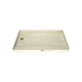 Base'N Bench® 34 In x 72 In Single Curb Tileable Shower Pan Base with Left Drain and Bench
