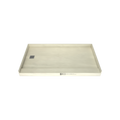 Base'N Bench® 34 In x 72 In Single Curb Tileable Shower Pan Base with Left Drain and Bench