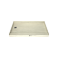 Redi Base® 34 In x 60 In Single Curb Tileable Shower Pan Base with Left Drain