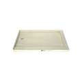 Redi Base® 34 In x 60 In Double Threshold Corner Tileable Shower Pan Base with Left Drain