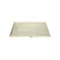Redi Base® 34 In x 60 In Double Threshold Corner Tileable Shower Pan Base with Left Drain