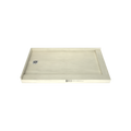 Redi Base® 34 In x 60 In Double Threshold Corner Tileable Shower Pan Base with Left Drain