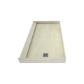 Redi Base® 34 In x 60 In Single Curb Tileable Shower Pan Base with Right Drain