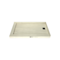 Redi Base® 34 In x 60 In Double Threshold Corner Tileable Shower Pan Base with Right Drain