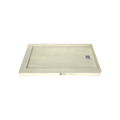 Redi Base® 34 In x 60 In Double Threshold Corner Tileable Shower Pan Base with Right Drain