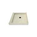Redi Base® 36 In x 42 In Left Double Threshold Corner Tileable Shower Pan Base with Center Drain