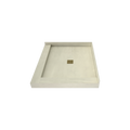 Redi Base® 36 In x 42 In Right Double Threshold Corner Tileable Shower Pan Base with Center Drain