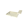 Base'N Bench® 36 In x 60 In Single Curb Tileable Shower Pan Base with Left Drain and Bench