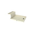 Base'N Bench® 36 In x 60 In Single Curb Tileable Shower Pan Base with Right Drain and Bench
