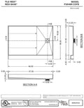 Redi Base® 36 In x 48 In Single Curb Tileable Shower Pan Base with Right Drain