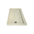Redi Base® 36 In x 60 In Single Curb Tileable Shower Pan Base with Left Drain