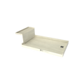 Base'N Bench® 36 In x 72 In Single Curb Tileable Shower Pan Base with Right Drain and Bench
