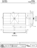 Redi Base® 36 In x 66 In Single Curb Tileable Shower Pan Base with Center Drain