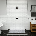 Redi Base® 36 In x 66 In Triple Curb Tileable Shower Pan Base with Center Drain
